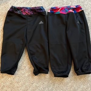 2 pairs girls softball pants - Adidas